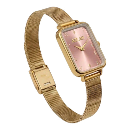 Reloj de mujer Fajr | Esfera rosa con números árabes