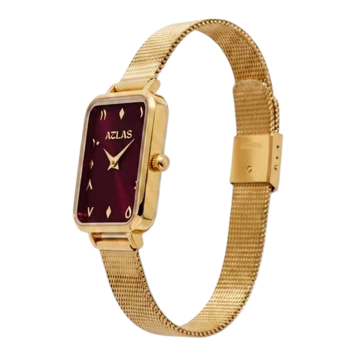 Reloj de mujer Ghurub | Esfera burdeos con números árabes