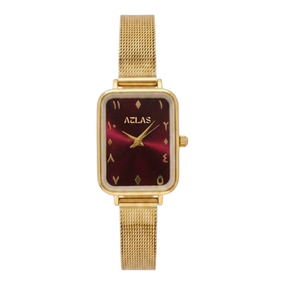 Reloj de mujer Ghurub | Esfera burdeos con números árabes