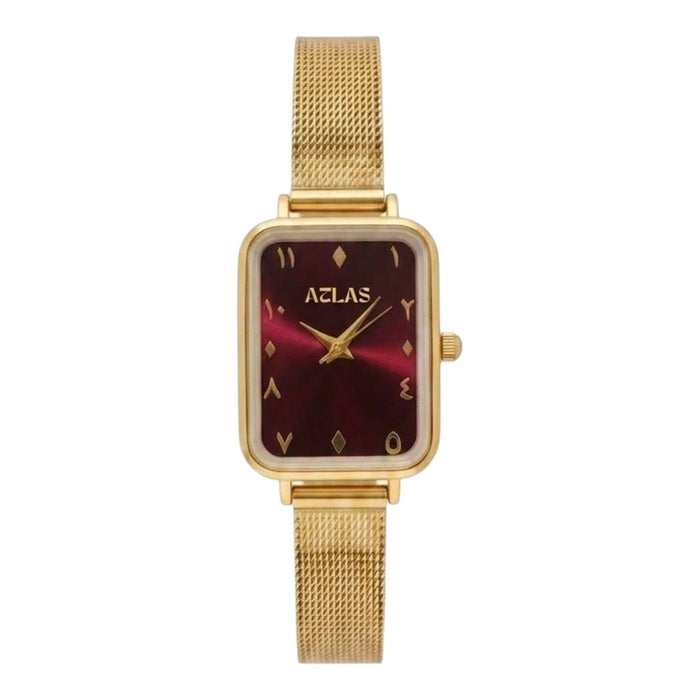 Reloj de mujer Ghurub | Esfera burdeos con números árabes