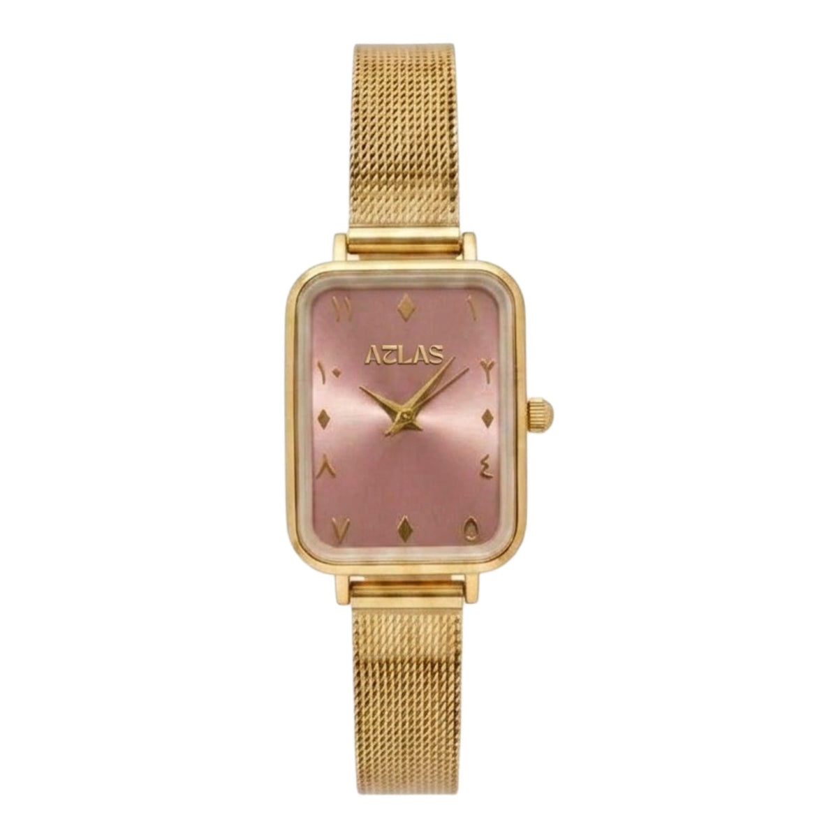 Reloj de mujer Fajr | Esfera rosa con números árabes