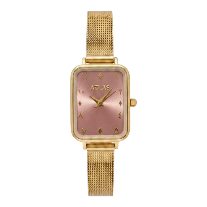 Reloj de mujer Fajr | Esfera rosa con números árabes