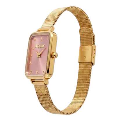 Reloj de mujer Fajr | Esfera rosa con números árabes