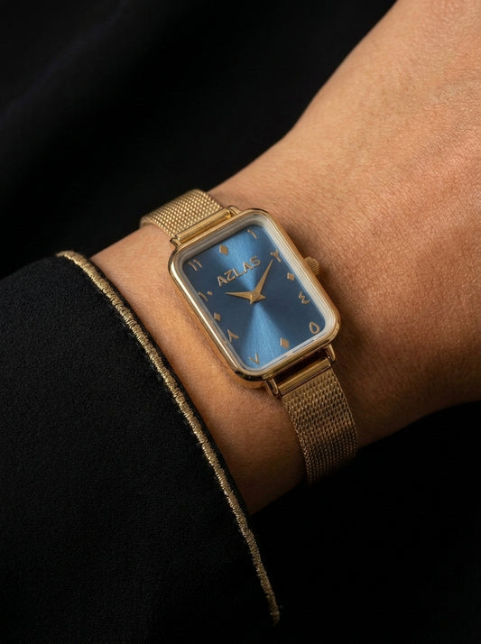 Reloj de mujer Sama | Esfera azul con números árabes